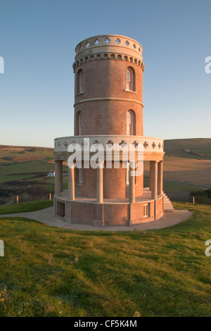 Clavell torre, costruita nel 1830 dal reverendo John Richards Clavell. La torre ha dovuto essere riposizionata grazie alla sua positio pericoloso Foto Stock