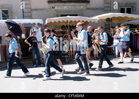 Francia Lot-Cele Figeac, studente musicisti jazz da STATI UNITI D'AMERICA Foto Stock