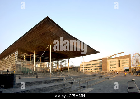 Vista esterna del National Assembly for Wales edificio. Foto Stock