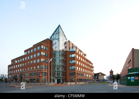 Vista esterna del National Assembly for Wales edificio. Foto Stock