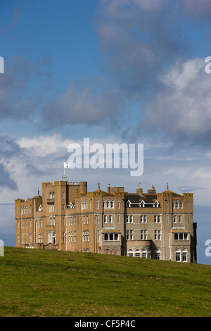 Re Artù di Camelot Hotel castello di Tintagel, Cornwall Foto Stock