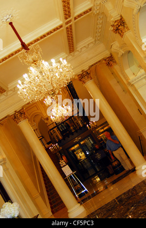 La hall del Shelbourne Hotel in St Stephen's Green a Dublino. Foto Stock