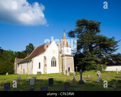 St Mary-la-meno chiesa in Chilbolton. Foto Stock