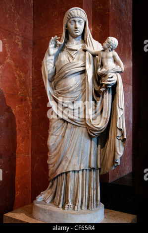 Imperatrice moglie Messaline Imperatore Claudio, tenendo Britannicus 45 Annuncio Romano di Roma Foto Stock