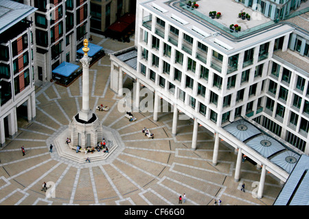 Paternoster square visto dalla Cattedrale di St Paul. Foto Stock