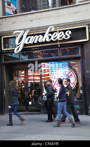 New York Yankees negozio di souvenir, New York City, Stati Uniti d'America Foto Stock