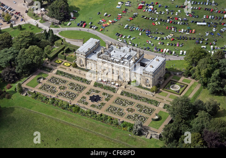 Vista aerea di Harewood House vicino a Leeds Foto Stock