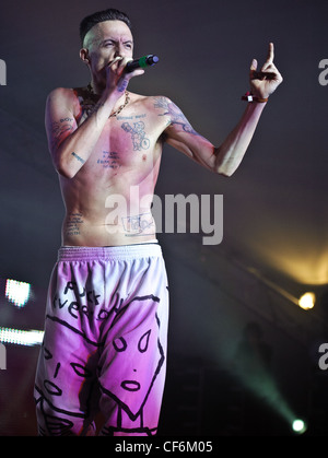 Die Antwoord giocando a Voodoo Festival 2010 in New Orleans. Foto Stock