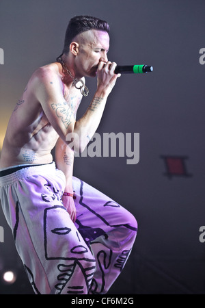 Die Antwoord giocando a Voodoo Festival 2010 in New Orleans. Foto Stock