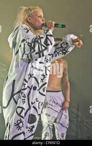 Die Antwoord giocando a Voodoo Festival 2010 in New Orleans. Foto Stock