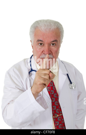 Ti ha detto di non toccare il cibo pessimo gesto da un medico esperto. Foto Stock