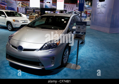 2013 Toyota Prius Plug in hybrid. 2012 Chicago Auto Show. Foto Stock