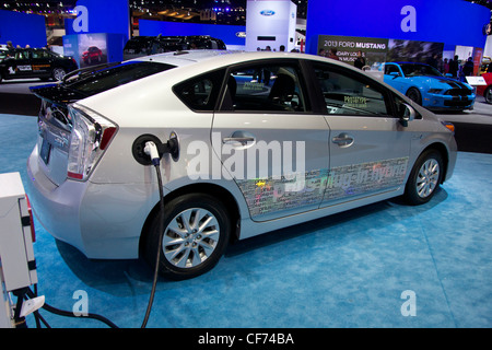 2013 Toyota Prius Plug in hybrid. 2012 Chicago Auto Show. Foto Stock