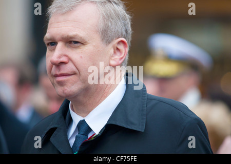 Il sig. Yves Leterme al 11 novembre 2011 ricordo di Ypres. Quindi egli è stato primo ministro del Belgio Foto Stock