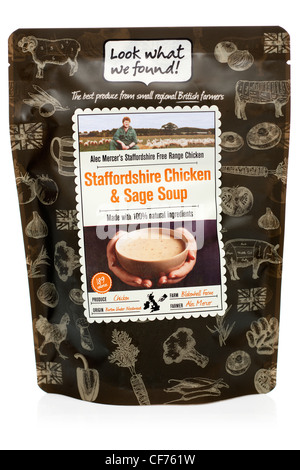 Alec Mercer's Staffordshire Pollo & Salvia zuppa zuppa di pacchetto Foto Stock