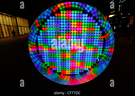 Multi-pattern colorati di luci a LED in un display di illuminazione Foto Stock