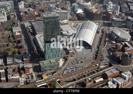 Vista aerea di Beetham Tower e il Gmex centro convegni Manchester Foto Stock