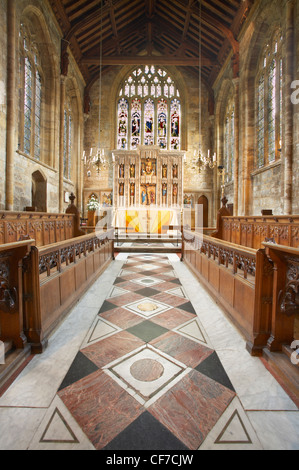 Interno della chiesa di Santa Maria, Ilminster, Somerset, Inghilterra, Regno Unito Foto Stock