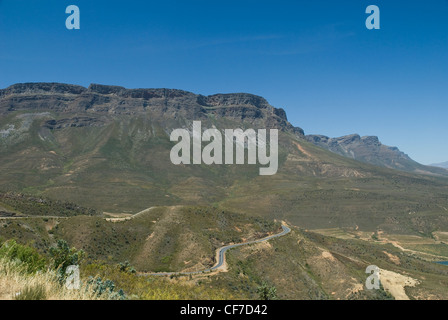 Bain's Kloof Pass montagna Hawequas bacino idrografico, Western Cape, Sud Africa Foto Stock