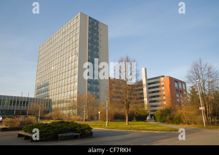 CVUT università tecnica edifici in Technicke 6 campus zona quartiere di Dejvice Praga Repubblica Ceca Europa Foto Stock