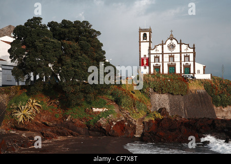 Chiesa parrocchiale di Sao Roque, isola Sao Miguel, isole Azzorre, Portogallo Foto Stock