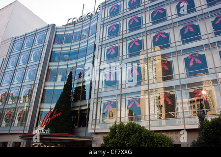 Macy's department store di san francisco con decorazioni di Natale pronto per le vacanze. Foto Stock