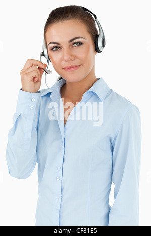 Giovani femmine agenti del call center Foto Stock