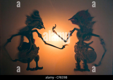 Indonesia asia, Jogjakarta, Yogyakarta, città, shadow puppets, ombra mostrano, tradizione e immaginazione, luce Foto Stock