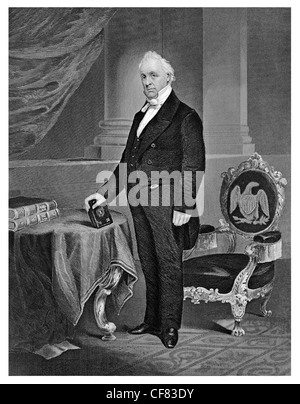 James Buchanan 1791 1868 XV Presidente degli Stati Uniti 1857 al 1861 Foto Stock