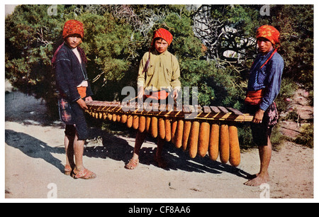 1926 strumento nazionale di musical Guatemala marimba Foto Stock