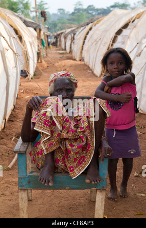 I rifugiati del campo profughi di Naibly ,Duékoué, Costa d'Avorio ,Costa d Avorio ,Africa occidentale Foto Stock