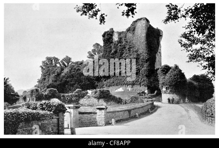 1927 Castello di Ross rovina Anglo Norman Caisleán un ROI Foto Stock