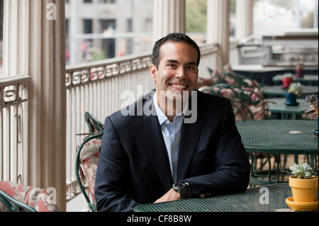 Ispanico il repubblicano George P. Bush, figlio dell ex governatore della Florida Jeb Bush e nipote di ex U.S. Il Presidente George W Bush Foto Stock