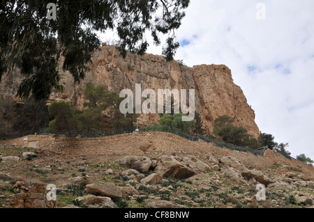 Israele, Valle del Giordano, Wadi Qelt (Wadi Perat) Russo Ortodosso Monastero Hariton Foto Stock