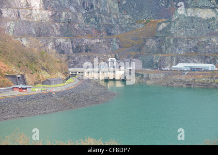 Dinorwig cava di ardesia e la centrale idroelettrica Foto Stock