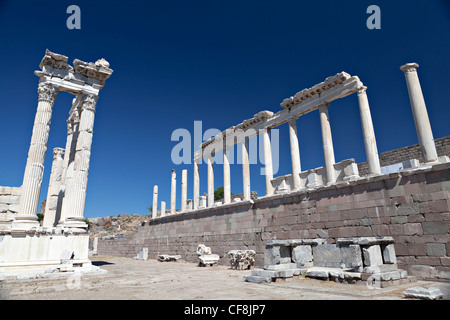 Tempio di Traiano, Bergama,Izmir, Turchia Foto Stock