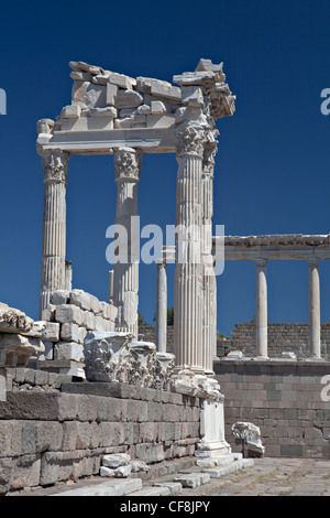 Tempio di Traiano, Bergama,Izmir, Turchia Foto Stock