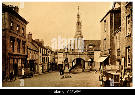 Shepton Mallet la croce del mercato Il mercato storico di Somerset South West England Europa REGNO UNITO gotico del turismo Foto Stock