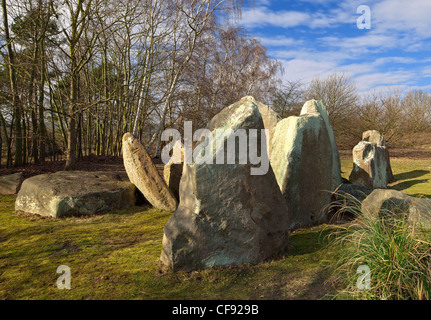 Le Castagne Chambered Neolitico tomba, Kent. Foto Stock