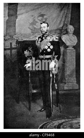 George V George Frederick Ernest Albert 1865 1936 re del Regno Unito Imperatore Prince Albert Royal Navy Impero Britannico Foto Stock