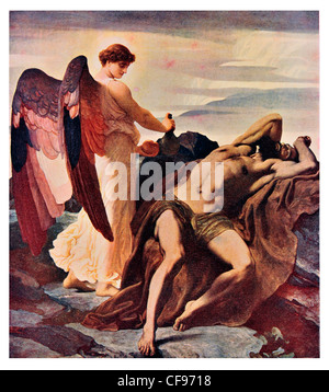 Elia nel deserto da Lord Leighton Foto Stock