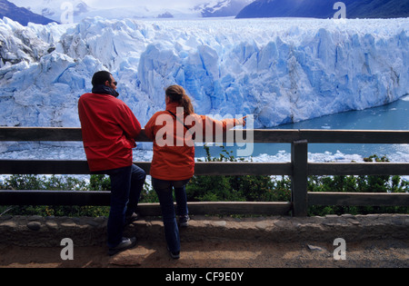 Ghiacciaio Perito Moreno parco nazionale Los Glaciares, El Calafate area, Santa Cruz provincia Patagonia Argentina Foto Stock