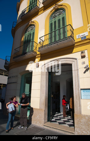 Casa Natal de Picasso il luogo natale di Picasso a Plaza de la Merced centrale quadrata Andalusia Malaga Spagna Europa Foto Stock