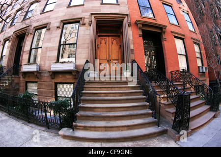 L'arenaria appartamenti su Willow San Brooklyn Heights New York City Foto Stock