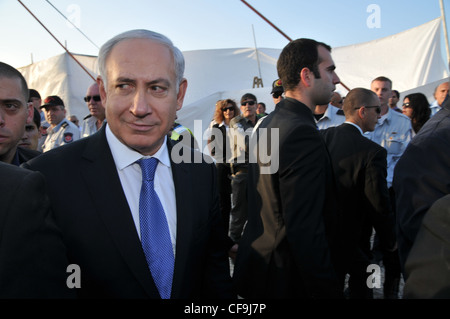 Il Primo Ministro israeliano Benjamin Netanyahu Foto Stock