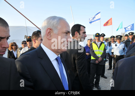 Il Primo Ministro israeliano Benjamin Netanyahu Foto Stock