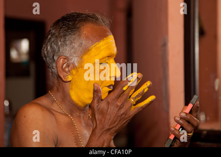 Kathakali la danza classica teatro india kerala Foto Stock