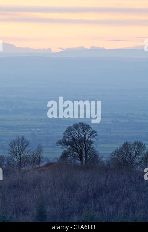 Vista sulla collina del cofano dalla cicatrice Roulston, North Yorkshire. Foto Stock