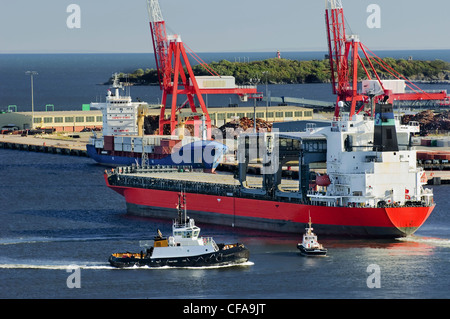 Attività del porto di Saint John, New Brunswick. In Canada. Foto Stock