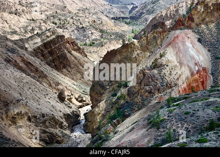 Il tasso di abbandono Creek Canyon nel Churn Creek Area Protetta, British Columbia, Canada. Foto Stock